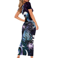 Personalised Polynesia Suicide Prevention Awareness Family Matching Short Sleeve Bodycon Dress and Hawaiian Shirt No Story Should End Too Soon