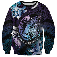 Personalised Polynesia Suicide Prevention Awareness Sweatshirt No Story Should End Too Soon