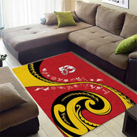 Papua New Guinea Independence Area Rug Special Style Red Version LT05 - Polynesian Pride