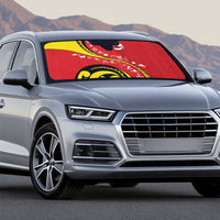 Papua New Guinea 50th Independence Anniversary Auto Sun Shade Special Style Red Version - Polynesian Pride