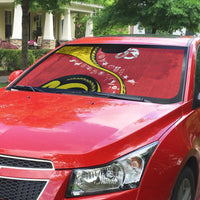 Papua New Guinea Independence Auto Sun Shade Special Style Red Version LT05 - Polynesian Pride