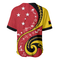 Papua New Guinea 50th Independence Anniversary Baseball Jersey Special Style Red Version LT05 - Polynesian Pride