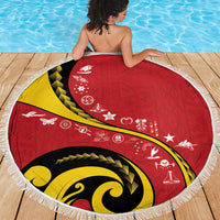 Papua New Guinea Independence Beach Blanket Special Style Red Version LT05 - Polynesian Pride