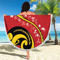 Papua New Guinea Independence Beach Blanket Special Style Red Version LT05 - Polynesian Pride