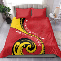 Papua New Guinea Independence Bedding Set Special Style Red Version LT05 - Polynesian Pride