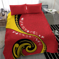 Papua New Guinea Independence Bedding Set Special Style Red Version LT05 - Polynesian Pride