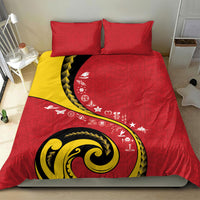 Papua New Guinea Independence Bedding Set Special Style Red Version LT05 - Polynesian Pride