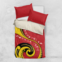 Papua New Guinea Independence Bedding Set Special Style Red Version LT05 US Twin 172cm x 218cm Red - Polynesian Pride