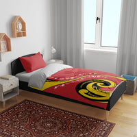 Papua New Guinea Independence Bedding Set Special Style Red Version LT05 - Polynesian Pride