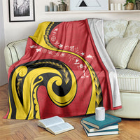 Papua New Guinea Independence Blanket Special Style Red Version LT05 Red - Polynesian Pride