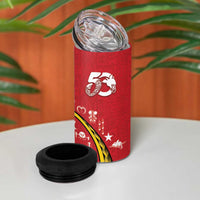 Papua New Guinea 50th Independence Anniversary 4 in 1 Can Cooler Tumbler Special Style Red Version LT05 - Polynesian Pride