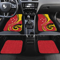 Papua New Guinea Independence Car Mats Special Style Red Version LT05 Set 4pcs Red - Polynesian Pride
