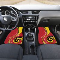 Papua New Guinea Independence Car Mats Special Style Red Version LT05 Set 2pcs - Front Red - Polynesian Pride
