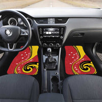 Papua New Guinea 50th Independence Anniversary Car Mats Special Style Red Version LT05 Set 2pcs - Front Red - Polynesian Pride