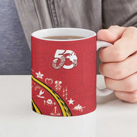 Papua New Guinea Independence Ceramic Mug Special Style Red Version LT05 - Polynesian Pride