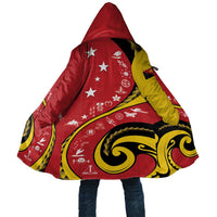 Papua New Guinea 50th Independence Anniversary Cloak Special Style Red Version - Polynesian Pride