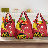 Papua New Guinea 50th Independence Anniversary Grocery Bag Special Style Red Version LT05 3-pack One Size Red - Polynesian Pride