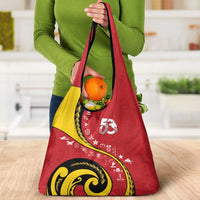 Papua New Guinea 50th Independence Anniversary Grocery Bag Special Style Red Version LT05 - Polynesian Pride