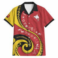 Papua New Guinea 50th Independence Anniversary Hawaiian Shirt Special Style Red Version LT05 Red - Polynesian Pride