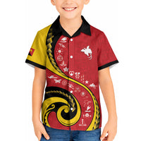 Papua New Guinea 50th Independence Anniversary Hawaiian Shirt Special Style Red Version LT05 - Polynesian Pride