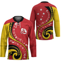 Papua New Guinea Independence Hockey Jersey Special Style Red Version LT05 - Polynesian Pride