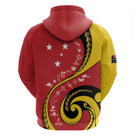 Papua New Guinea 50th Independence Anniversary Hoodie Special Style Red Version - Polynesian Pride