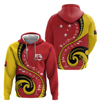 Papua New Guinea 50th Independence Anniversary Hoodie Special Style Red Version - Polynesian Pride