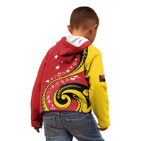 Papua New Guinea Independence Kid Hoodie Special Style Red Version LT05 - Polynesian Pride