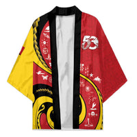 Papua New Guinea Independence Kimono Special Style Red Version LT05 Unisex Red - Polynesian Pride