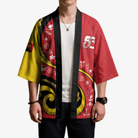 Papua New Guinea Independence Kimono Special Style Red Version LT05 - Polynesian Pride