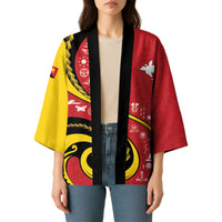 Papua New Guinea Independence Kimono Special Style Red Version LT05 - Polynesian Pride