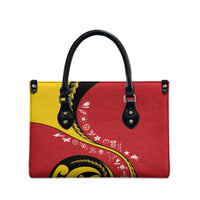 Papua New Guinea Independence Leather Bag Special Style Red Version LT05 - Polynesian Pride