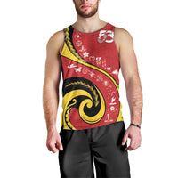 Papua New Guinea Independence Men Tank Top Special Style Red Version LT05 - Polynesian Pride