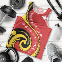 Papua New Guinea Independence Men Tank Top Special Style Red Version LT05 - Polynesian Pride