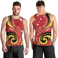Papua New Guinea Independence Men Tank Top Special Style Red Version LT05 - Polynesian Pride