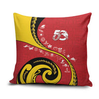 Papua New Guinea 50th Independence Anniversary Pillow Cover Special Style Red Version - Polynesian Pride