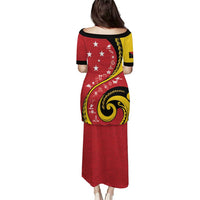 Papua New Guinea 50th Independence Anniversary Puletasi Special Style Red Version LT05 - Polynesian Pride