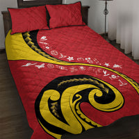 Papua New Guinea 50th Independence Anniversary Quilt Bed Set Special Style Red Version LT05 Red - Polynesian Pride