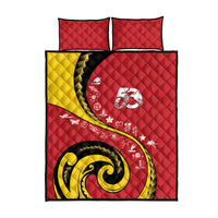 Papua New Guinea 50th Independence Anniversary Quilt Bed Set Special Style Red Version LT05 - Polynesian Pride