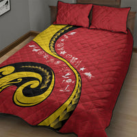 Papua New Guinea 50th Independence Anniversary Quilt Bed Set Special Style Red Version LT05 - Polynesian Pride