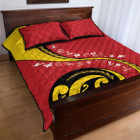 Papua New Guinea 50th Independence Anniversary Quilt Bed Set Special Style Red Version LT05 - Polynesian Pride