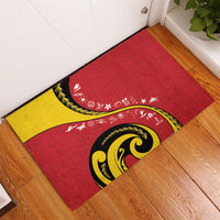 Papua New Guinea 50th Independence Anniversary Rubber Doormat Special Style Red Version LT05 - Polynesian Pride