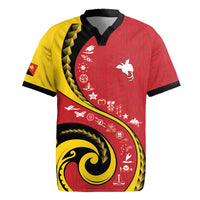Papua New Guinea 50th Independence Anniversary Rugby Jersey Special Style Red Version LT05 Red - Polynesian Pride