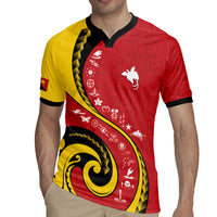 Papua New Guinea 50th Independence Anniversary Rugby Jersey Special Style Red Version LT05 - Polynesian Pride