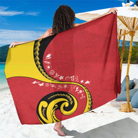 Papua New Guinea 50th Independence Anniversary Sarong Special Style Red Version LT05 One Size 44 x 66 inches Red - Polynesian Pride