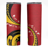 Papua New Guinea 50th Independence Anniversary Skinny Tumbler Special Style Red Version LT05 Red - Polynesian Pride