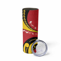 Papua New Guinea 50th Independence Anniversary Skinny Tumbler Special Style Red Version LT05 - Polynesian Pride