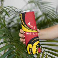 Papua New Guinea 50th Independence Anniversary Skinny Tumbler Special Style Red Version - Polynesian Pride
