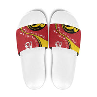 Papua New Guinea 50th Independence Anniversary Slide Sandals Special Style Red Version LT05 Red - Polynesian Pride