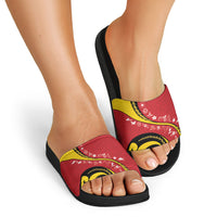 Papua New Guinea 50th Independence Anniversary Slide Sandals Special Style Red Version LT05 - Polynesian Pride